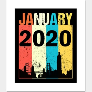 Born In January 2020 Shirt/1 Years Old Shirt / January 2020 / Born In 2020 / 2020 Gift / January Shirt / 2020 Gift Hoodie Posters and Art